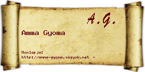 Amma Gyoma névjegykártya
